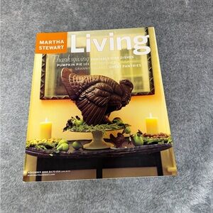 Vintage Martha Stewart Living magazine, Thanksgiving Nov 2000 With Recipe Card